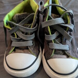Converse Kids High-Top Sneakers - Gray and Green